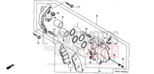 ETRIER DE FREIN AVANT VF750CP de 1993
